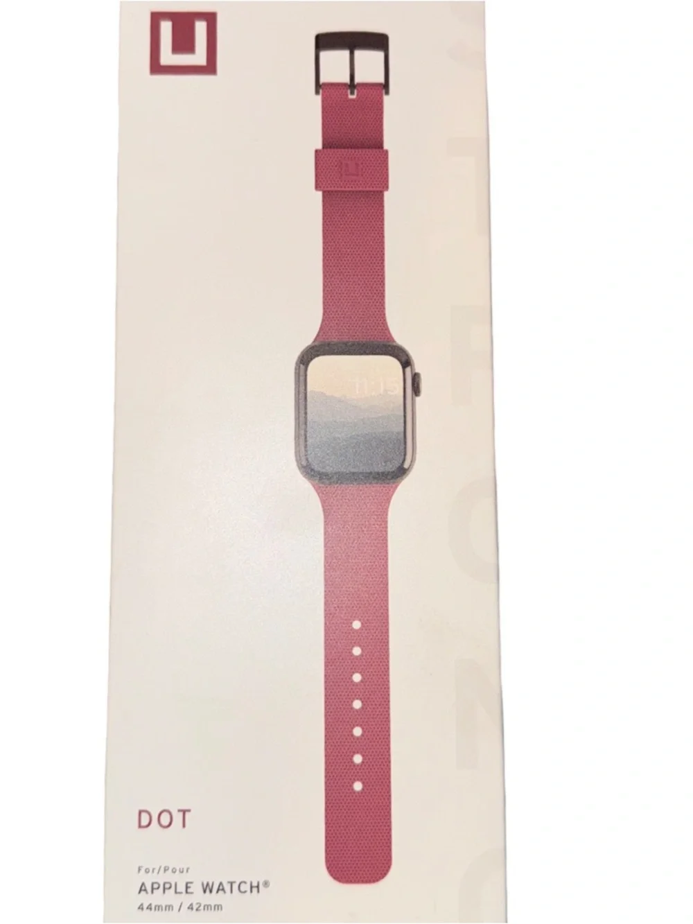 Urban Armor Gear DOT Silicone Apple Watch Band Strap 42mm/44mm Dusty Rose NIB
